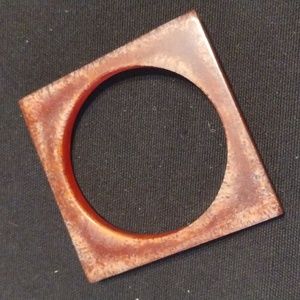 Vintage Square Plastic Bangle Bracelet